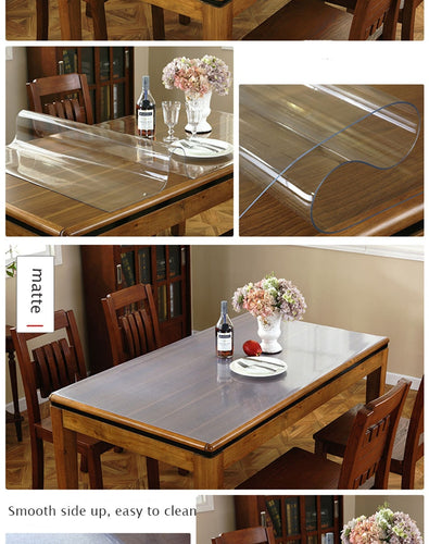 Furniture  Thin Glass Table Mat Cover Protection