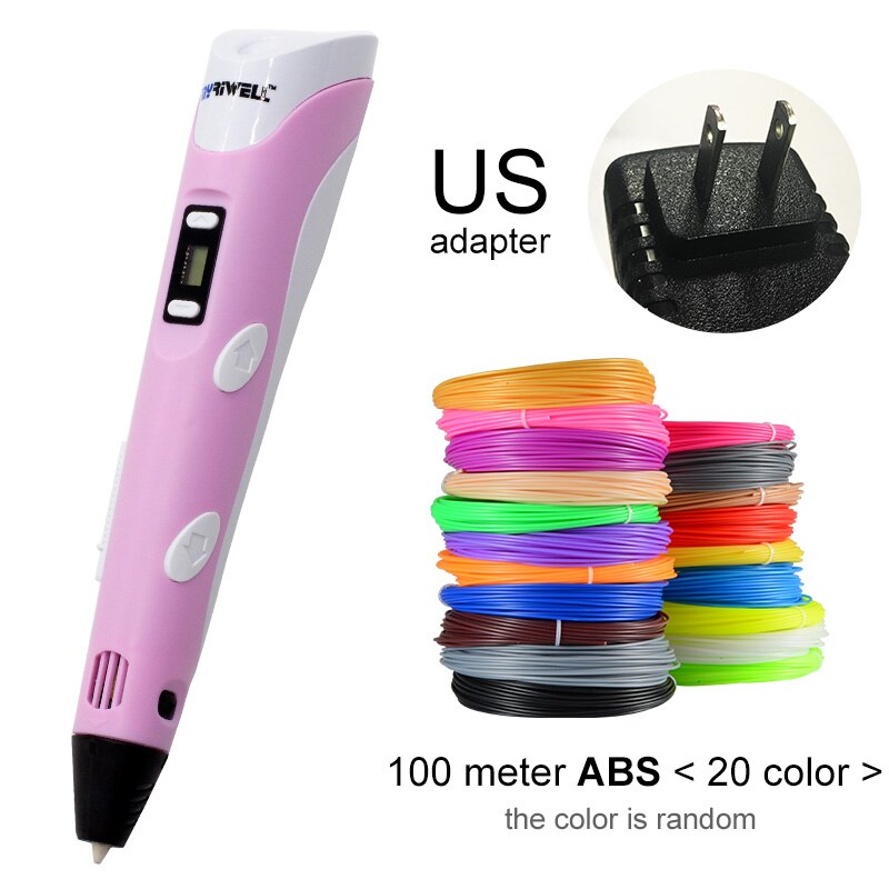 3D Pen LED Screen DIY 3D Printing Pen 100m ABS Filament Creative Toy Gift For Kids Design Drawing - OZN Shopping