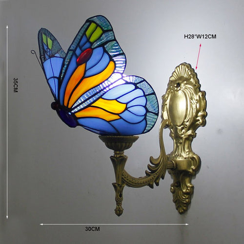 Modern Glass Lampshade Batterfly Pyramid Art Wall Lamp - OZN Shopping