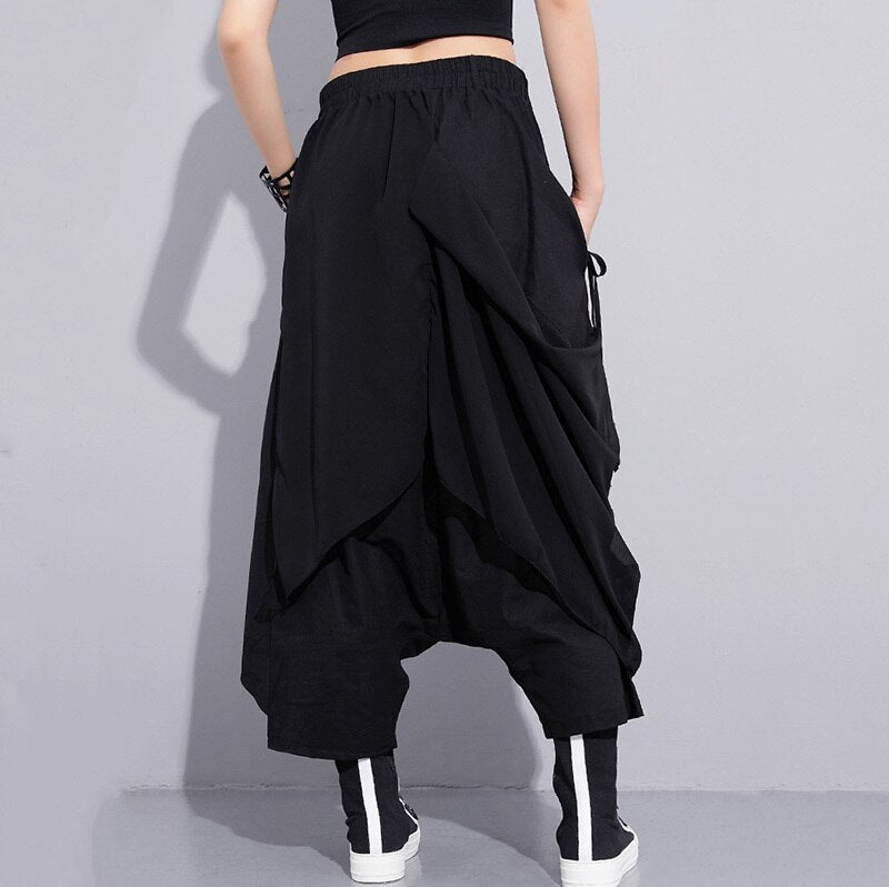 Fashion  Loose Long Cross-pants Women Trousers - OZN Shopping