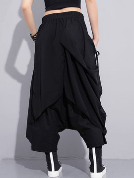 Fashion  Loose Long Cross-pants Women Trousers