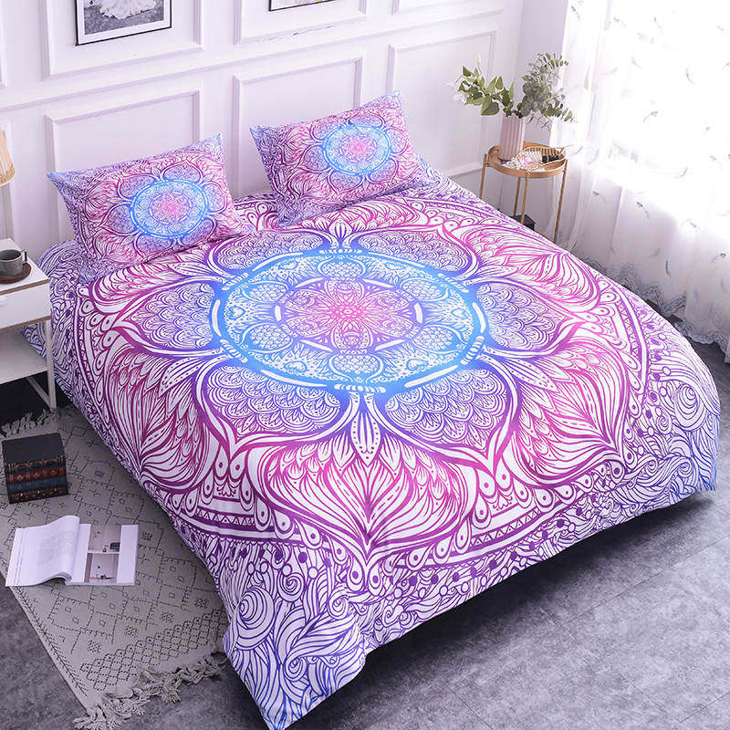 Bohemian Mandala Printed Duvet Cover Set Bedding Sets With Pillow Case Luxury Microfiber Bedspread Home Textiles - OZN Shopping