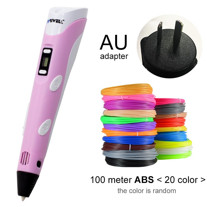 3D Pen LED Screen DIY 3D Printing Pen 100m ABS Filament Creative Toy Gift For Kids Design Drawing - OZN Shopping