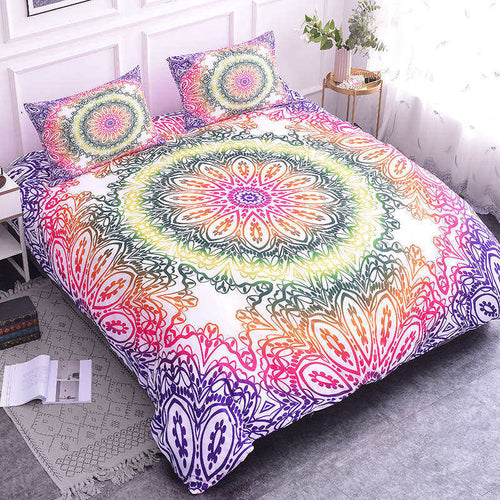 Bohemian Mandala Printed Duvet Cover Set Bedding Sets With Pillow Case Luxury Microfiber Bedspread Home Textiles - OZN Shopping