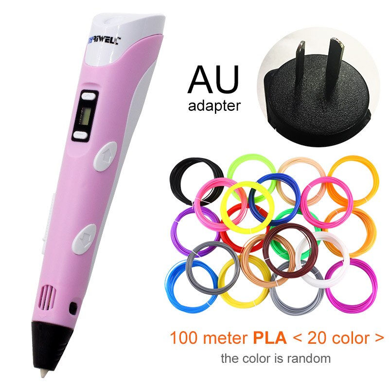 3D Pen LED Screen DIY 3D Printing Pen 100m ABS Filament Creative Toy Gift For Kids Design Drawing - OZN Shopping