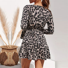 Load image into Gallery viewer, Chiffon Dress Women Leopard Print - OZN Shopping
