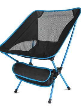 Ultralight Folding Chair Outdoor Camping Chair -   Portable Beach Hiking Picnic Seat Fishing Tools Chair