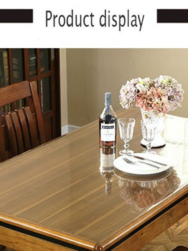 Furniture  Thin Glass Table Mat Cover Protection