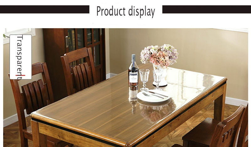 Furniture  Thin Glass Table Mat Cover Protection