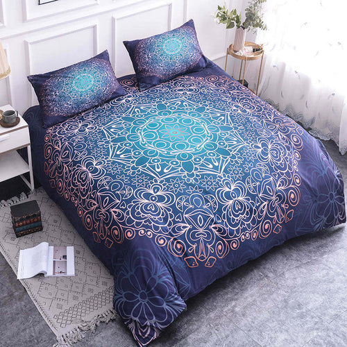 Bohemian Mandala Printed Duvet Cover Set Bedding Sets With Pillow Case Luxury Microfiber Bedspread Home Textiles - OZN Shopping