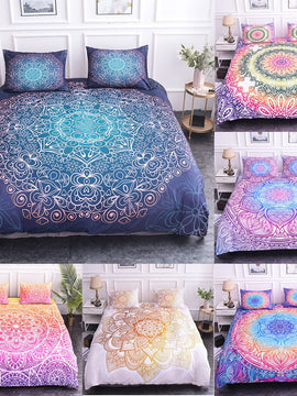 Bohemian Mandala Printed Duvet Cover Set Bedding Sets With Pillow Case Luxury Microfiber Bedspread Home Textiles