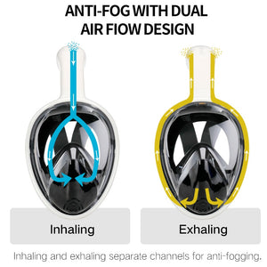 Full Face Scuba Diving Mask Anti Fog Goggles with Camera Mount Underwater ( Wide View Snorkel Swimming Mask ) - OZN Shopping
