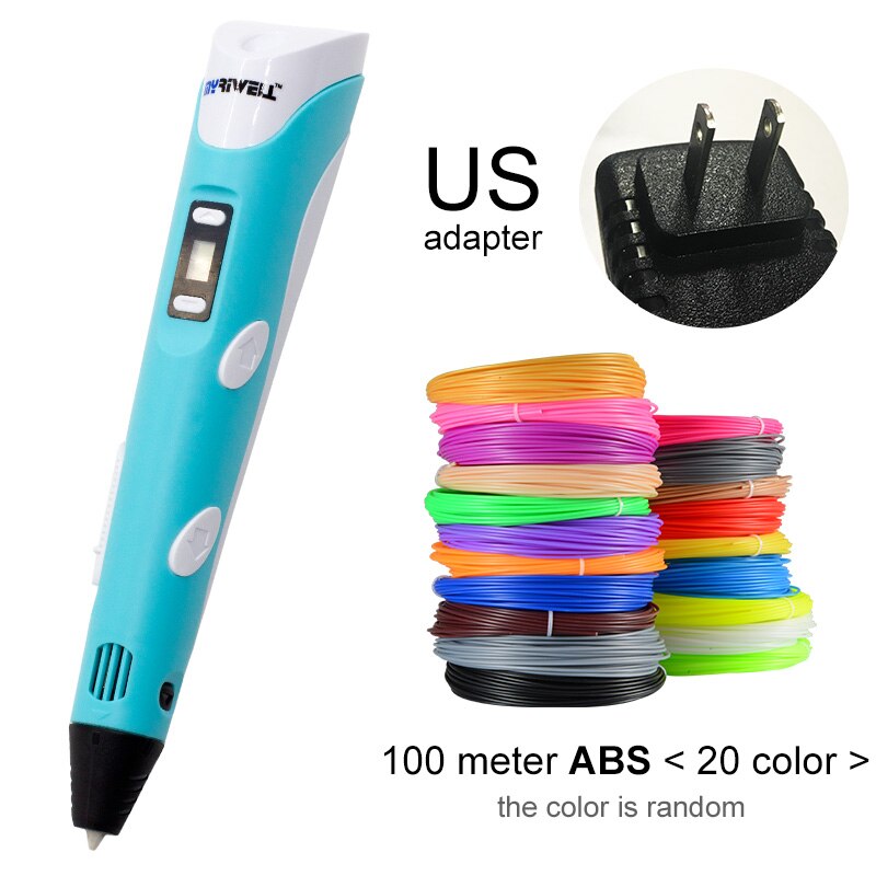 3D Pen LED Screen DIY 3D Printing Pen 100m ABS Filament Creative Toy Gift For Kids Design Drawing - OZN Shopping