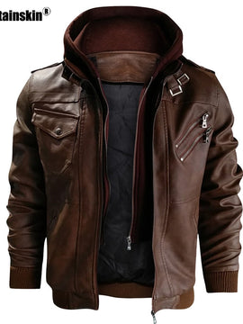 Mountainskin New Men's Leather Jackets