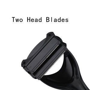 Men Back Shaver 2.0 Back Hair Shaver - ( Two Head Blade Foldable Trimmer Body Leg Razor Long Handle Removal Razors) - OZN Shopping
