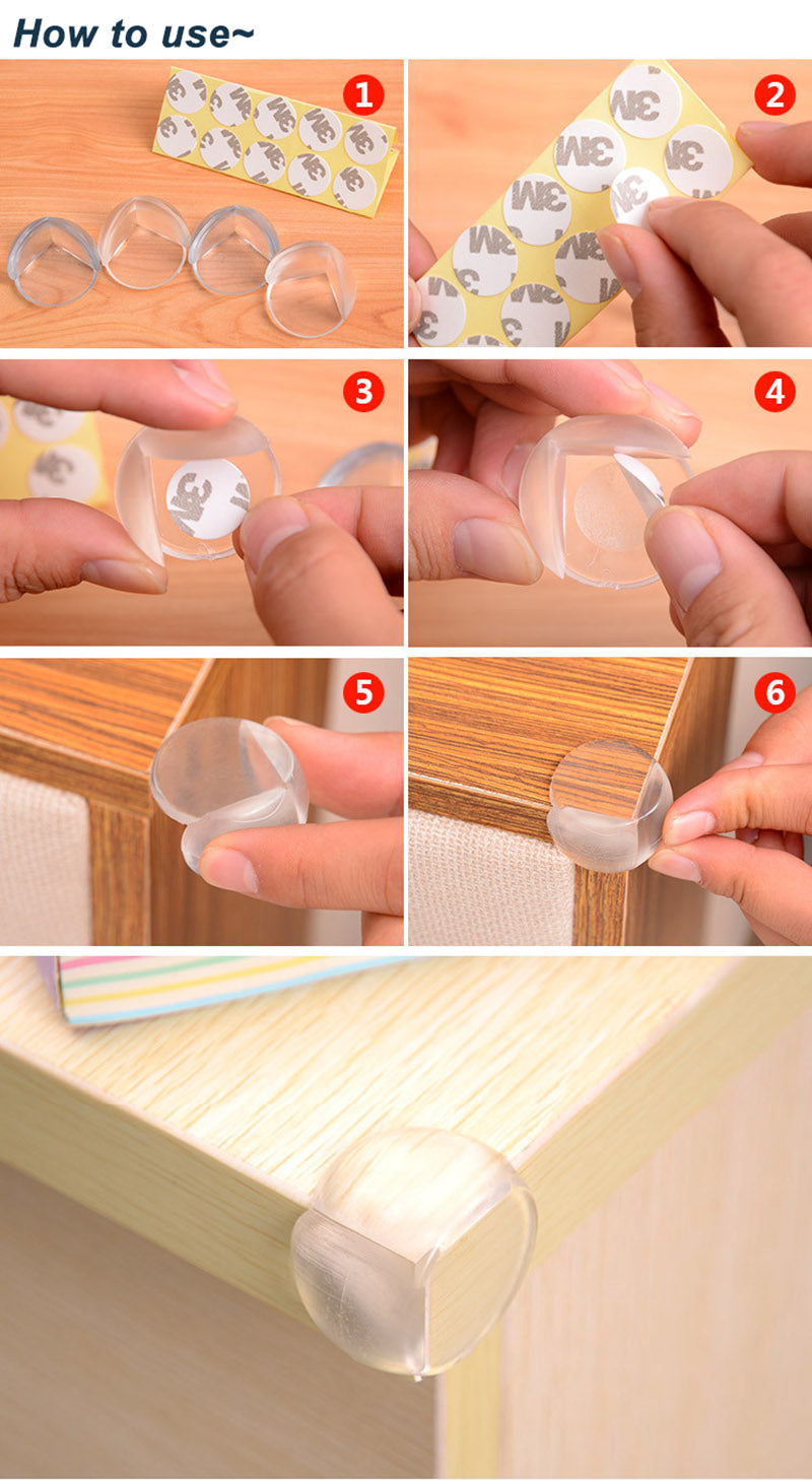 Sticky Pad Child Baby Safety Silicone Protector Table Corner Edge Protection Cover  Anticollision Guards - OZN Shopping