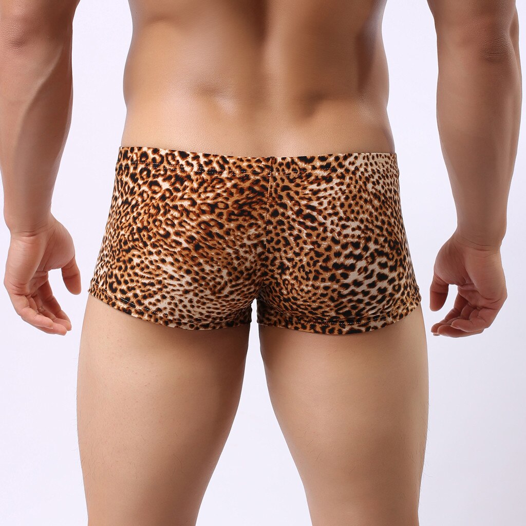 Mens Underwear Leopard-Print Sexy Boxer - OZN Shopping