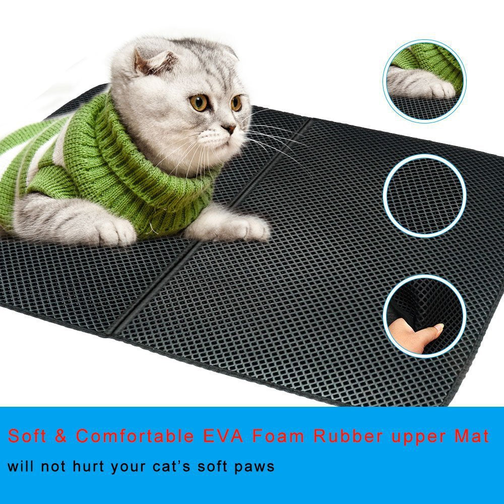 Pet Cat Litter Mat Double Layer Litter Cat Bed Pads Trapping Pets Litter Box Mat Pet Product Bed For Cats House Clean mat - OZN Shopping