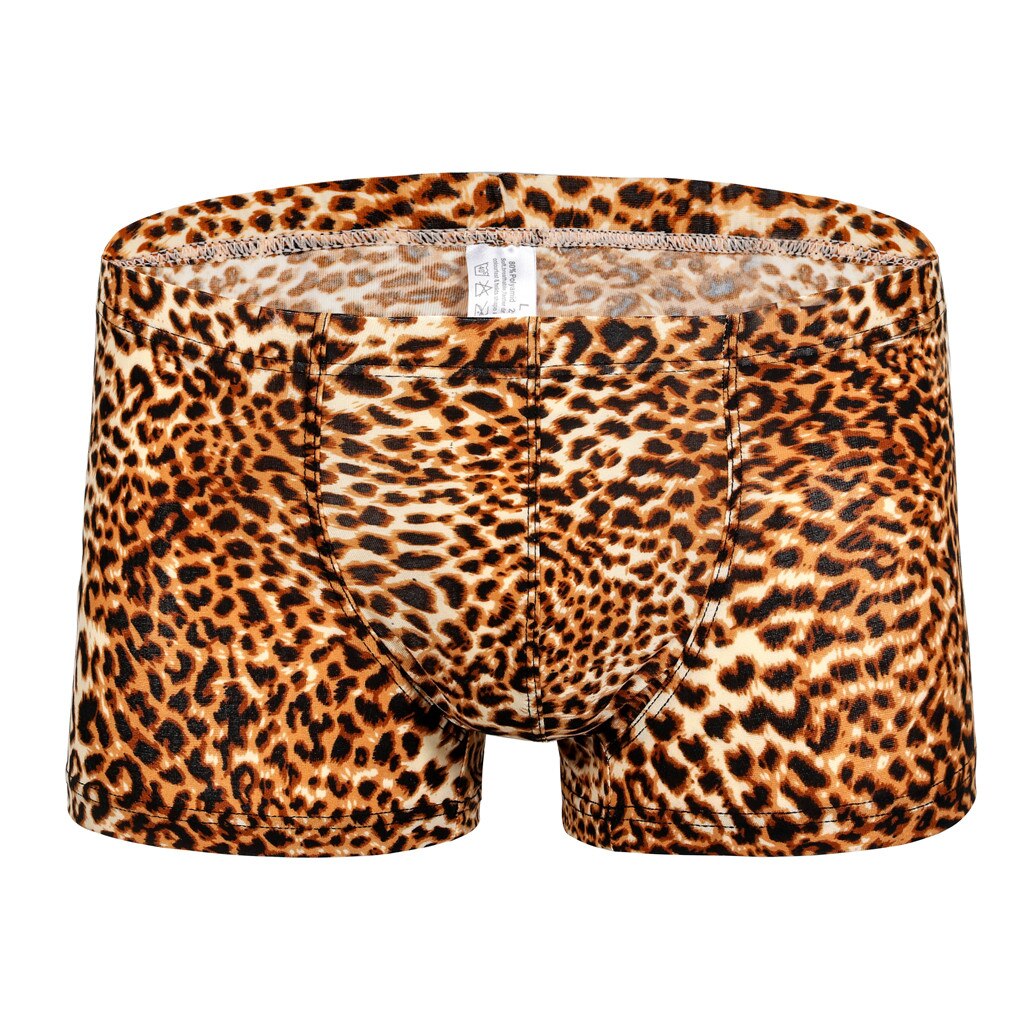 Mens Underwear Leopard-Print Sexy Boxer - OZN Shopping