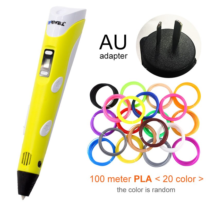3D Pen LED Screen DIY 3D Printing Pen 100m ABS Filament Creative Toy Gift For Kids Design Drawing - OZN Shopping