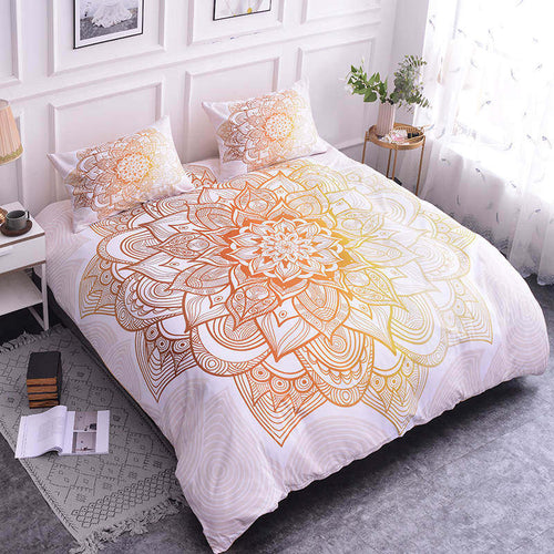 Bohemian Mandala Printed Duvet Cover Set Bedding Sets With Pillow Case Luxury Microfiber Bedspread Home Textiles - OZN Shopping
