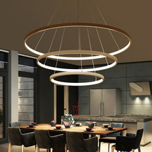 Load image into Gallery viewer, Modern Pendant Lights For Living Room Dining Room Circle Rings Acrylic Aluminum Body LED Ceiling Lamp Fixtures - OZN Shopping
