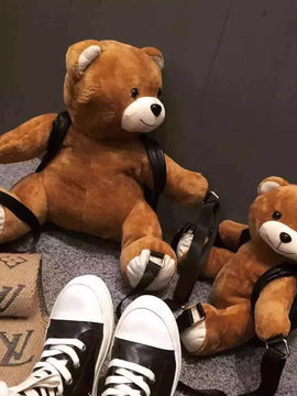 Teddy Bear Leather Backpack