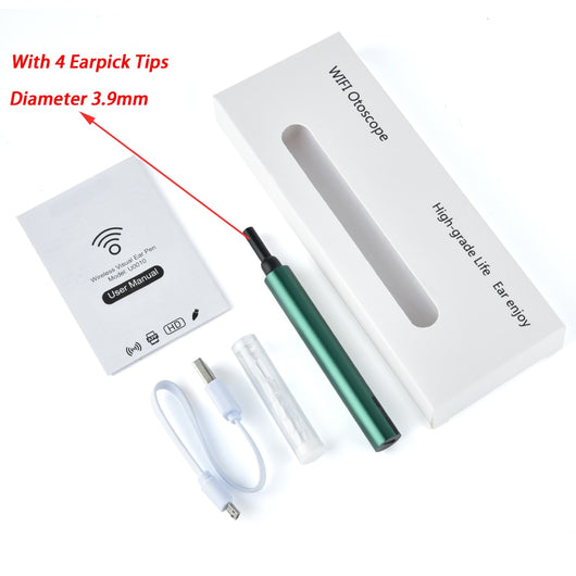 Ear Cleaner Wax Removal Tool Ear Cleaning Camera Otoscope Wireless LED Light Oral Inspection for Android IOS - OZN Shopping