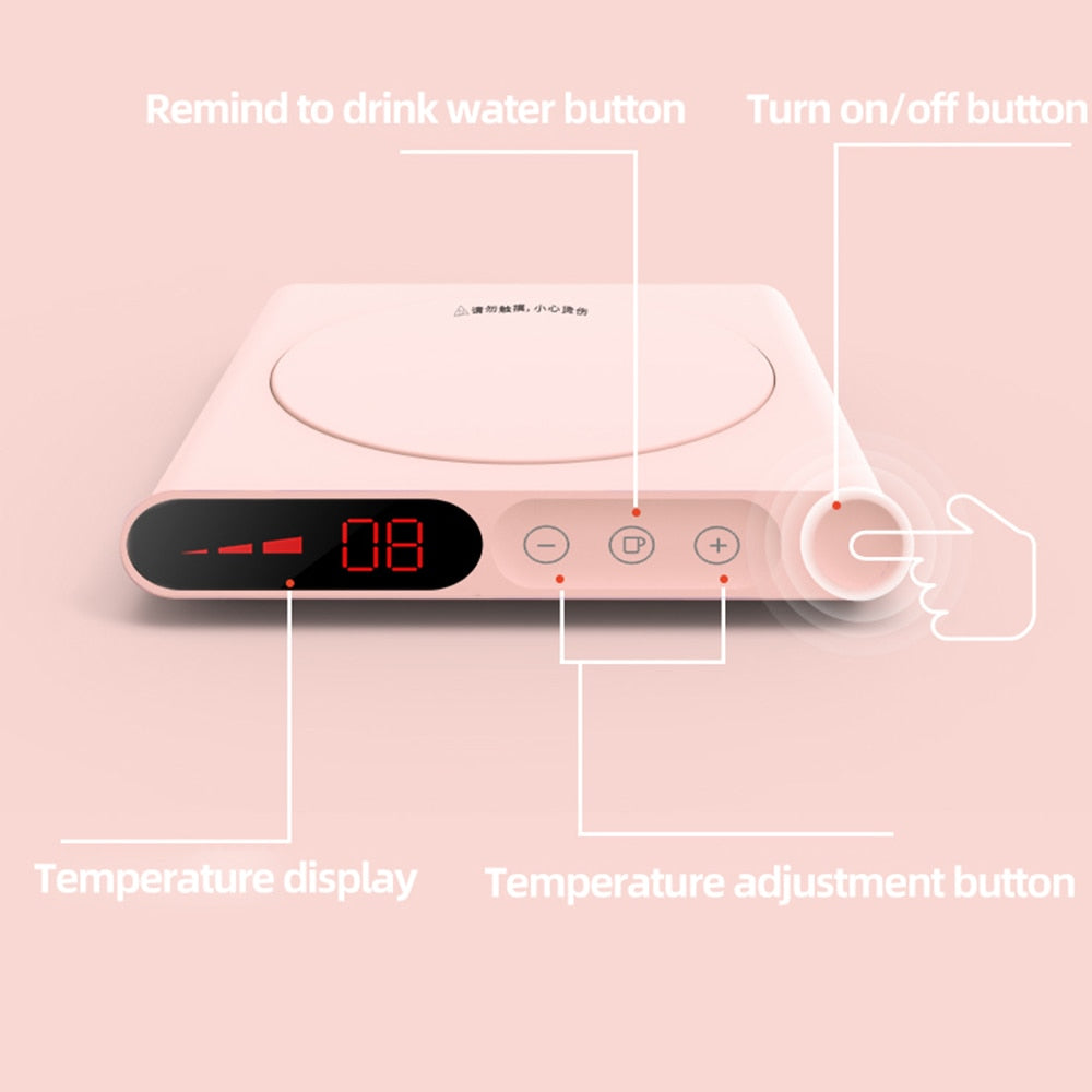 Heating Coasters USB Charging Warmer Heat Base 3 Levels Of Adjustment Constant Temperature For Smart Home Use - OZN Shopping