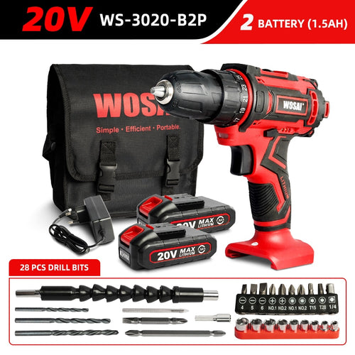 Cordless Drill Electric Screwdriver Mini Wireless Power Driver DC Lithium-Ion Battery 3/8-Inch - OZN Shopping