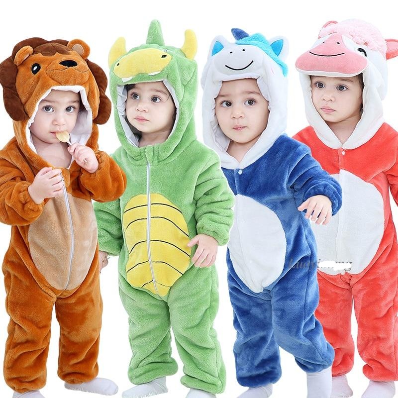 Baby Rompers Winter Lion Costume For Girls Boys Toddler Animal Jumpsuit Infant Clothes Pajamas - OZN Shopping