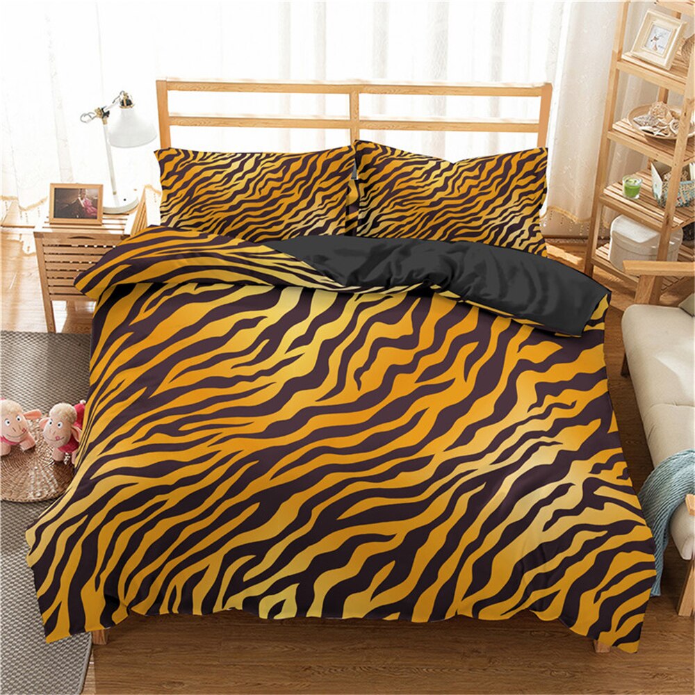 New 3D Bedding Sets Colorful Leopard Duvet Cover Pillowcase 2/3pcs Twin Queen King Size Bed Clothes For Home Textiles - OZN Shopping