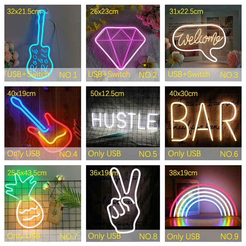 Good Vibes Led Neon Light Sign - Wall Decor - OZN Shopping