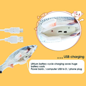 Cat Fish Electric USB Charging Simulation Fish Toys - OZN Shopping