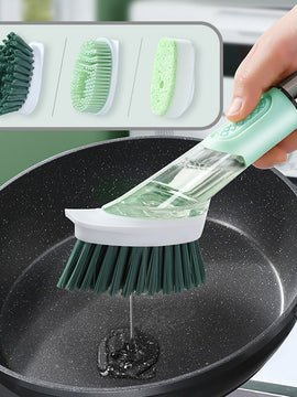 Cleaning Tools Silicone Dish Brush for Kitchen Soap Dispenser Dishwashing Brush