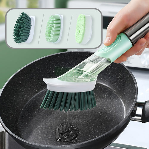 Cleaning Tools Silicone Dish Brush for Kitchen Soap Dispenser Dishwashing Brush - OZN Shopping
