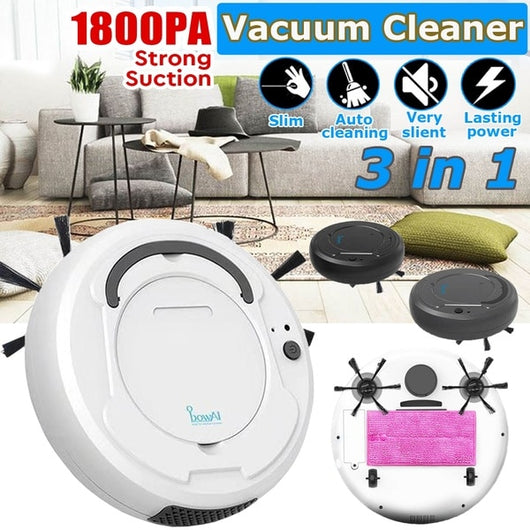 Smart Robot Vacuum Cleaner Multifunctional 3-In-1 Auto Rechargeable Floor Sweeping Robot Dry Wet Vacuum Cleaner Machine - OZN Shopping