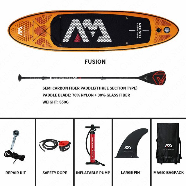 Free Shipping Aqua Marina Fusion 315*76*15cm Stand Up Paddle Board Inflatable Sup-Board Surfboard - OZN Shopping