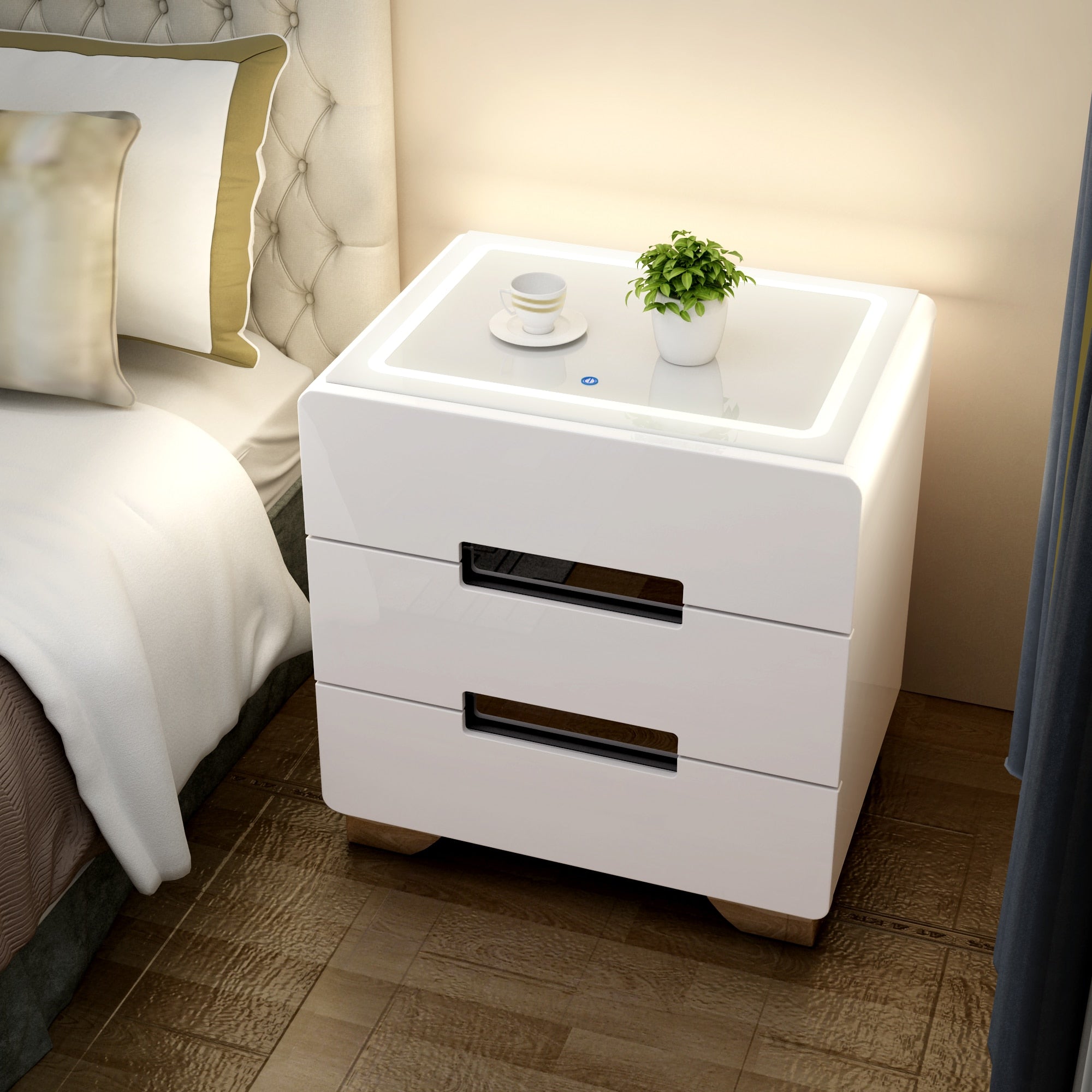 Modern Class Smart Drawer Side Table - OZN Shopping