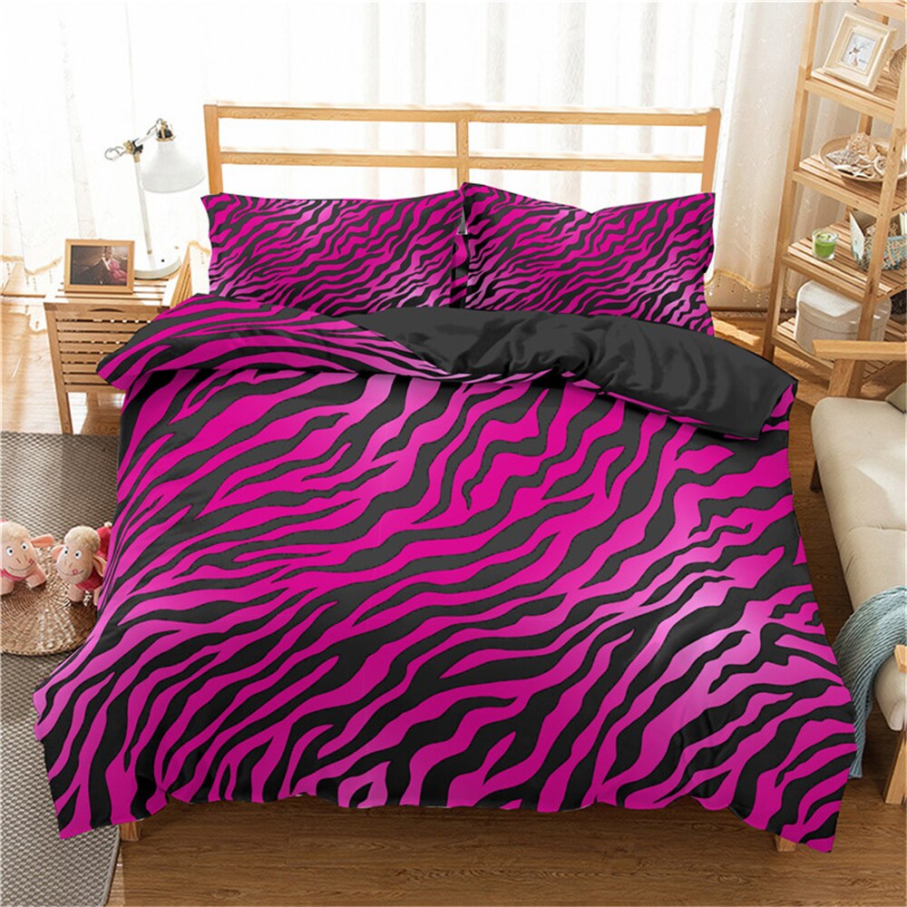 New 3D Bedding Sets Colorful Leopard Duvet Cover Pillowcase 2/3pcs Twin Queen King Size Bed Clothes For Home Textiles - OZN Shopping