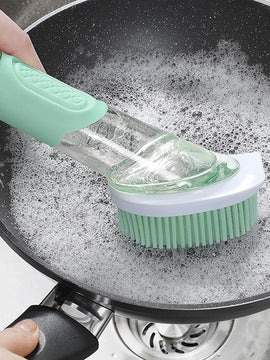 Cleaning Tools Silicone Dish Brush for Kitchen Soap Dispenser Dishwashing Brush