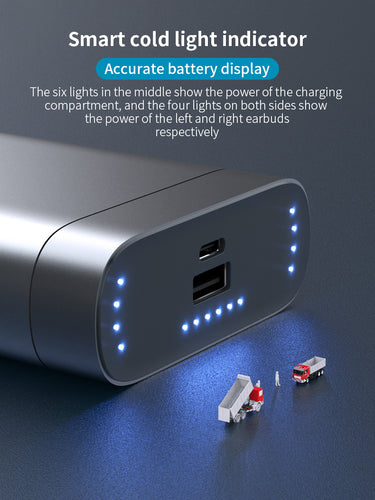 2 in 1 Bluetooth Earphone and Power Bank Touch Control  With LED Display