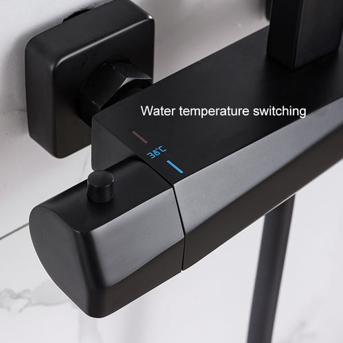 Shower Faucets Sets Water Bathroom Mixer Waterfall Faucet Rainfall Shower Systems Thermostat Tap EL9403 - OZN Shopping