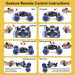 RC Car 4WD Radio Control Stunt Car Gesture Induction Twisting Off-Road Vehicle Drift RC Toys With Light & Music - OZN Shopping