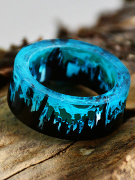 Fashion Blue Lava Ring