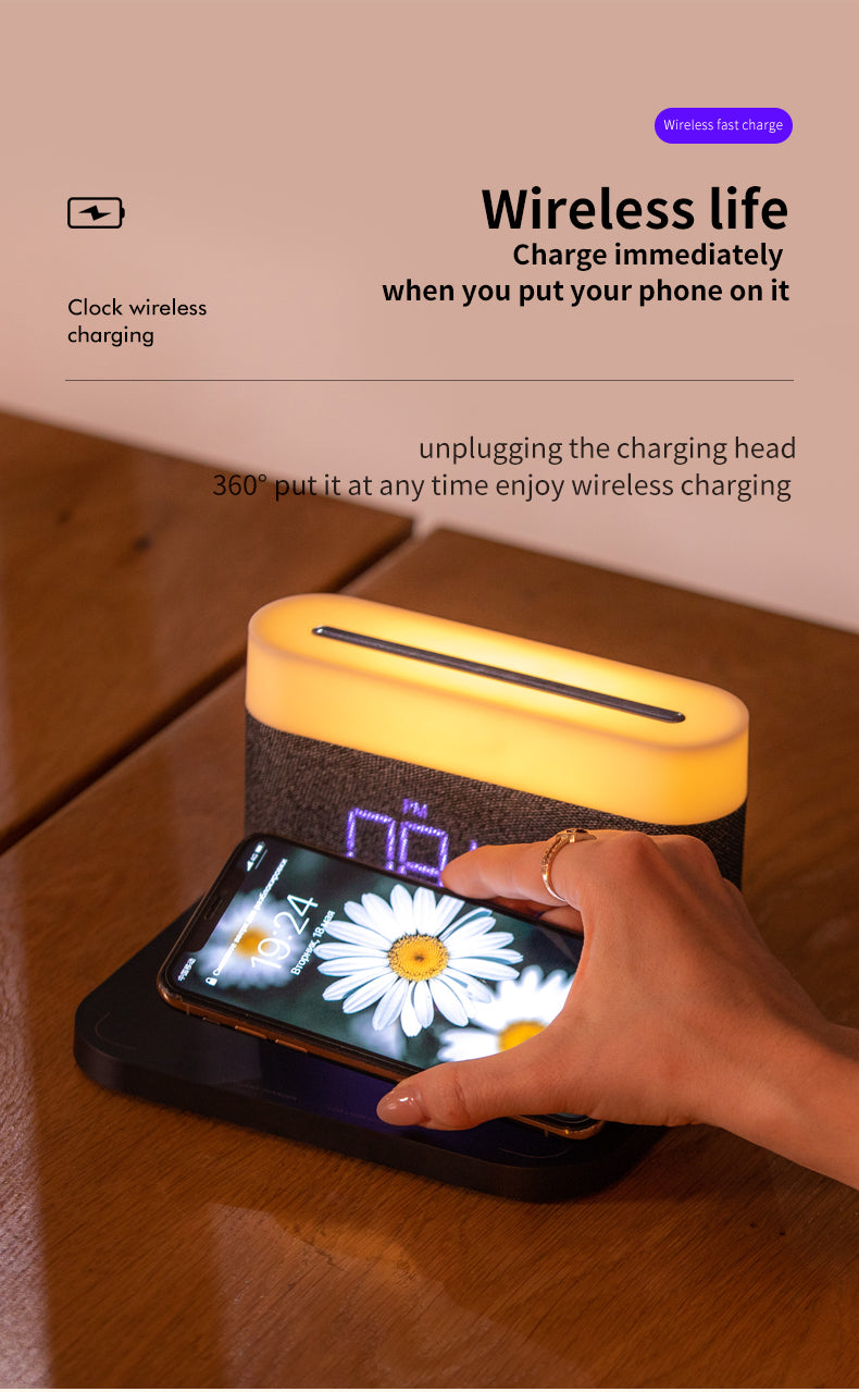 Wireless Chager with Clock & Lamp - OZN Shopping