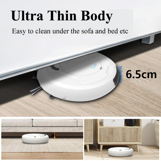 Smart Robot Vacuum Cleaner Multifunctional 3-In-1 Auto Rechargeable Floor Sweeping Robot Dry Wet Vacuum Cleaner Machine - OZN Shopping