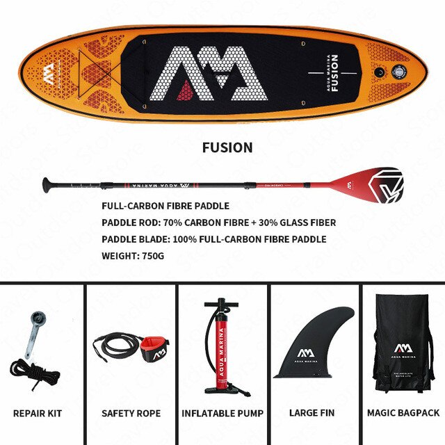 Free Shipping Aqua Marina Fusion 315*76*15cm Stand Up Paddle Board Inflatable Sup-Board Surfboard - OZN Shopping