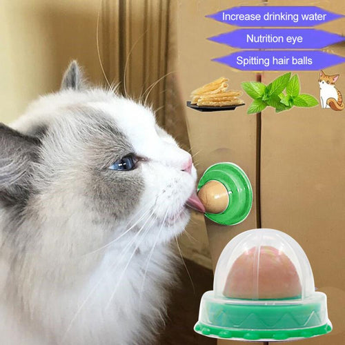 Cat Sugar Ball Cat Snacks Candy Licking Solid Nutrition Cat Treats Energy Ball Toy With Natural Catnip And Sucker For Cats - OZN Shopping
