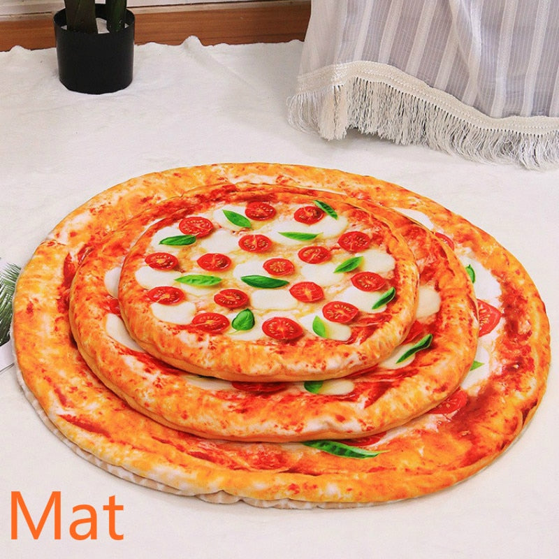 Pet Cushion Blanket Soft Velvet Pizza Egg Food Fruit Printed Dog Cats Sleeping Mat Winter Warm Blankets Pets Products - OZN Shopping